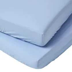 KINDER-SPANNBETTLAKEN 2er-Set, Ägyptische Baumwolle, 70/140 cm