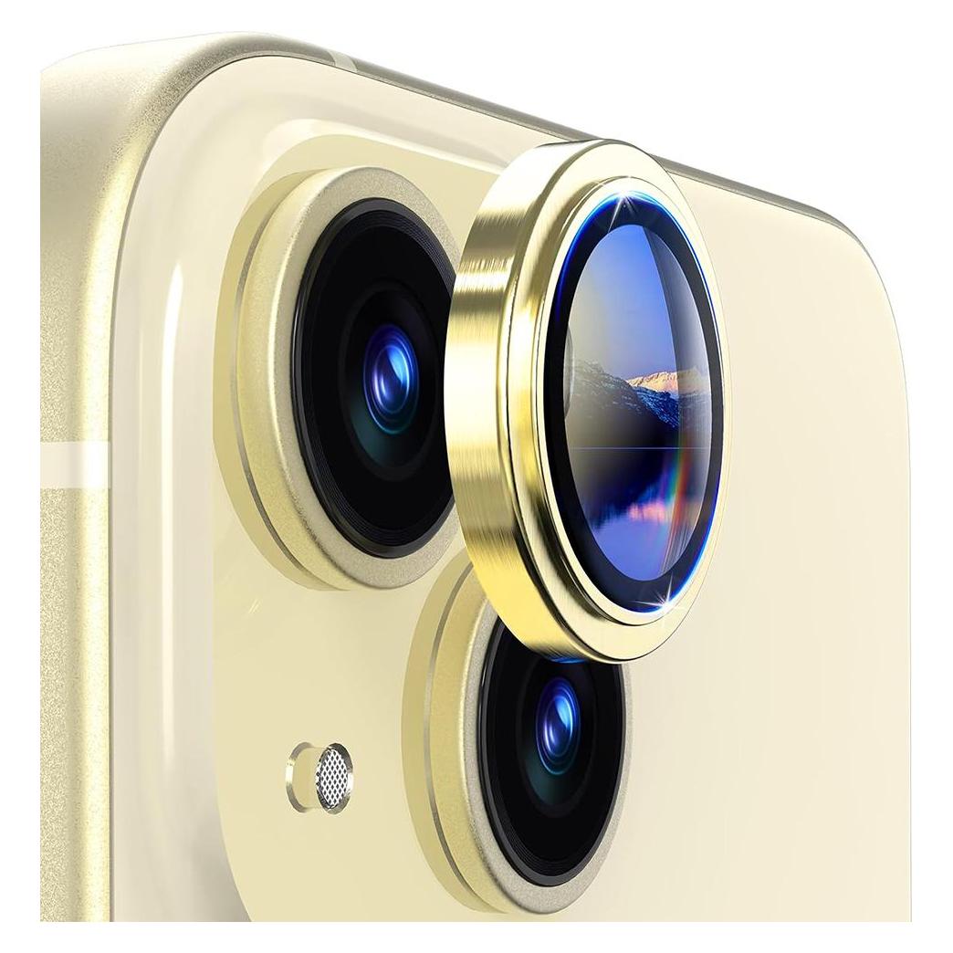 Lito - S+ Camera Glass Protector - iPhone 14 / iPhone 14 Plus - Yellow (Apple iPhone 14, Apple iPhone 14 Plus) (56363016)