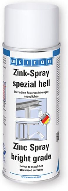 WEICON Spray Zinc spécial clair, protection cathodique anticorrosion, 400 ml (11001400)