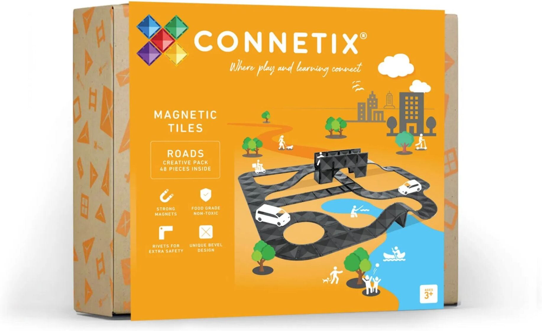 Connetix Roads Creative pack - 48 pièces Noir taille unique