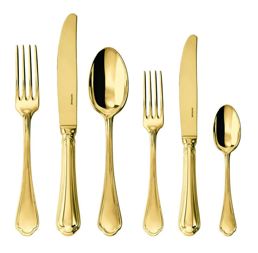 Filet Toiras Sambonet Besteck 72tlg. Vh. Edelstahl/PVD Gold 52756G79