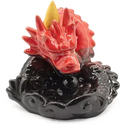 Backflow Incense Burner - Small Red Dragon