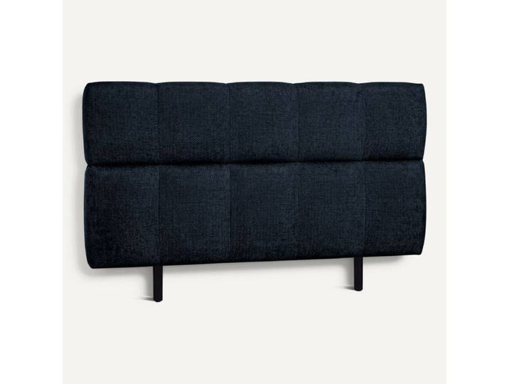 Tête de lit L. 160 cm BUBBLE effet bubble tissu bleu