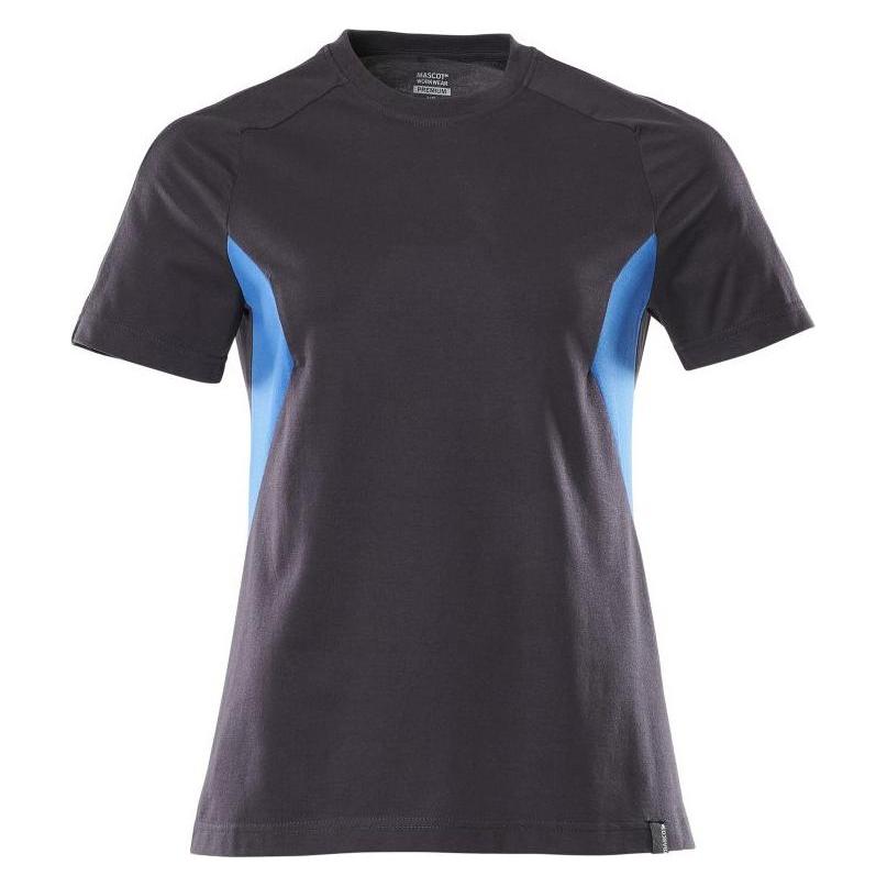 Mascot T-Shirt, Damen Damen T-shirt Grösse 4XLONE, schwarzblau/azurblau (4XL) (229309)
