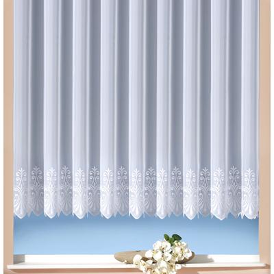 Gardine WECKBRODT "Heidelberg" Gr. 1, weiß, B:300cm H:145cm, Voile, Polyester, Gardinen, Gardine, echte Stickerei, Voile, transparent, mit 1 oder 2 Bordüren, Store