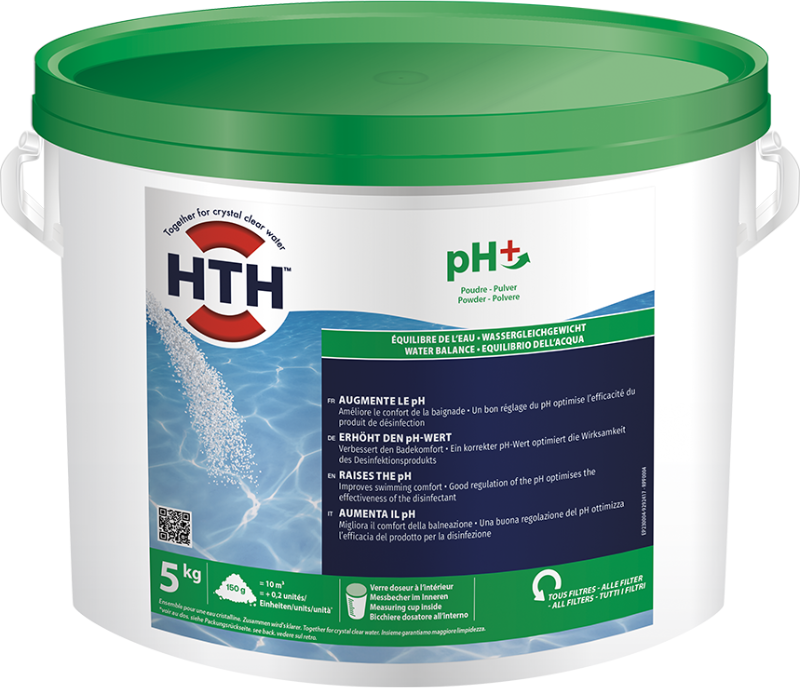Correcteur de pH hth® pH PLUS poudre - 5 kg