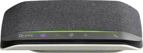HP Poly Sync 10 Konferenztelefon Geräuschreduzierung, Geeignet für z.B. Microsoft Teams, Zoom, Freisprechen Schwarz, Silber