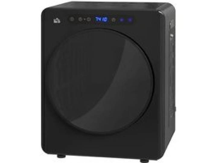 Sèche-linge compact 4kg 6 programmes inox 40-60°C écran tactile anti-froissement séchage rapide mini sèche-linge noir