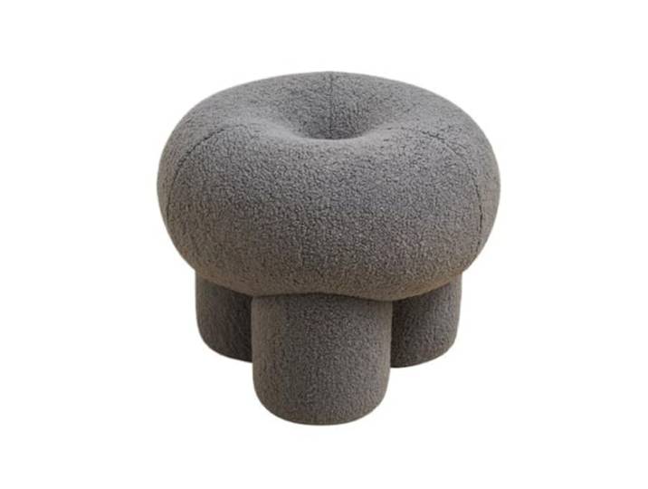 Schminkhocker, kleiner runder Hocker, Wohnzimmersofa Kleiderschrank(Grigio)
