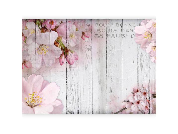 Fototapete Apple Blossoms Pink/Hellgrau