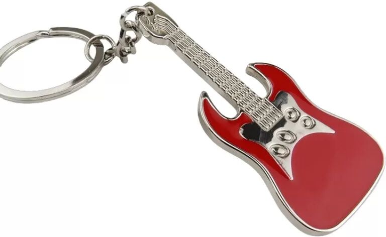 INF Gitarren-Schlüsselanhänger Rot