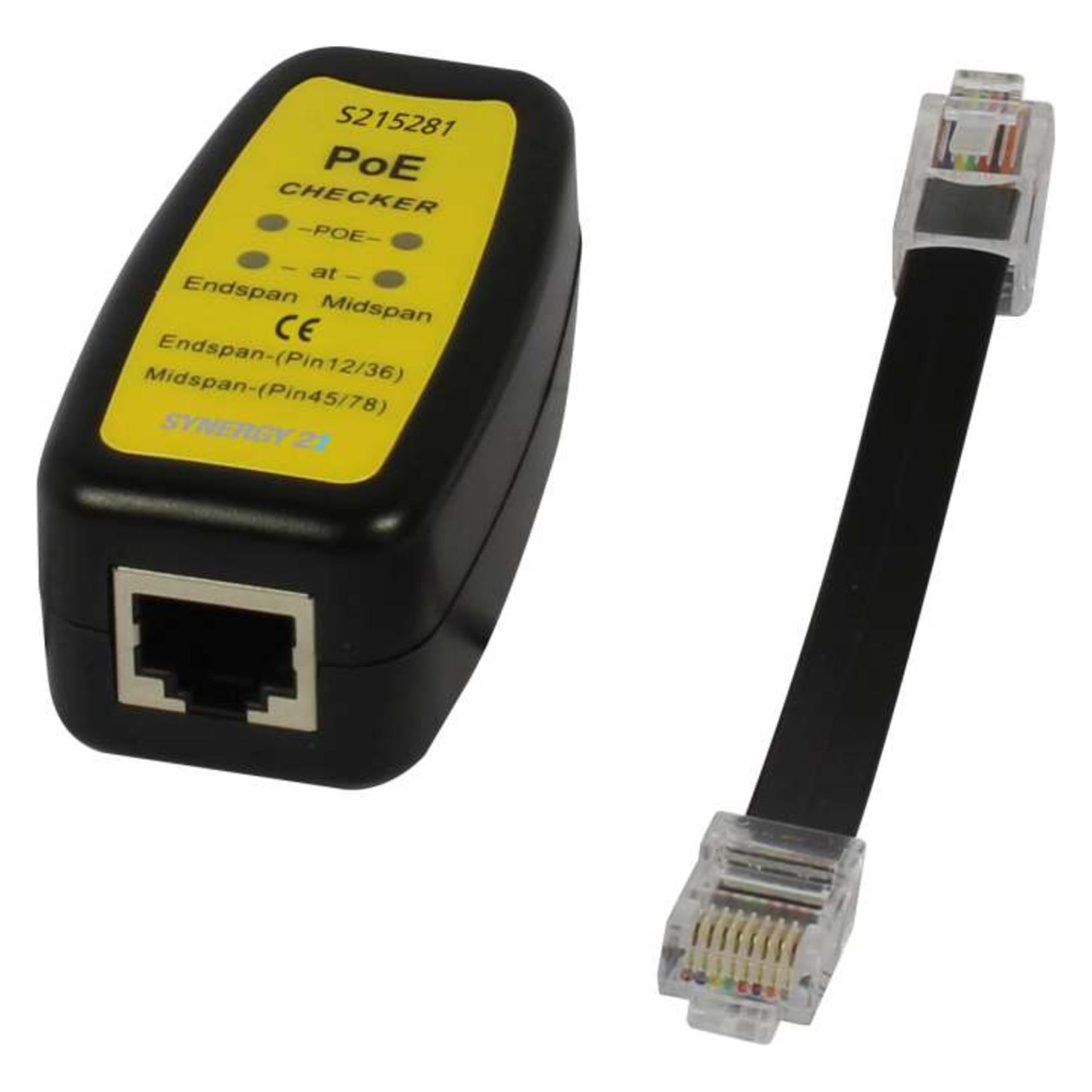 Synergy 21 TP(RJ45) POE-Tester, at/af, Endspan/Midspan, standard (Kabeltester) (S215281)