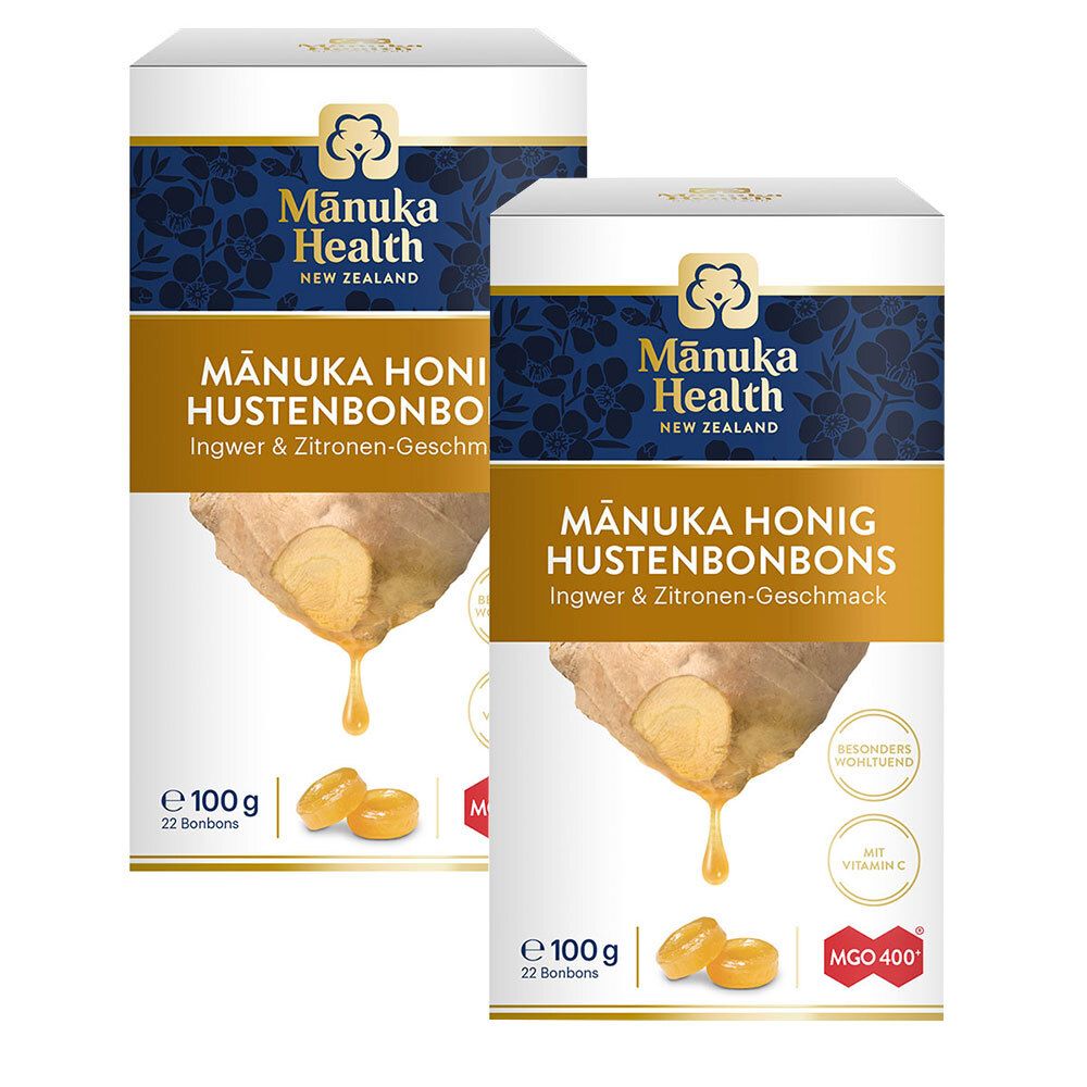 Manuka Health MGO 400+ Lutschbonb.Ingwer-Zitrone x2 2x100 g Bonbons