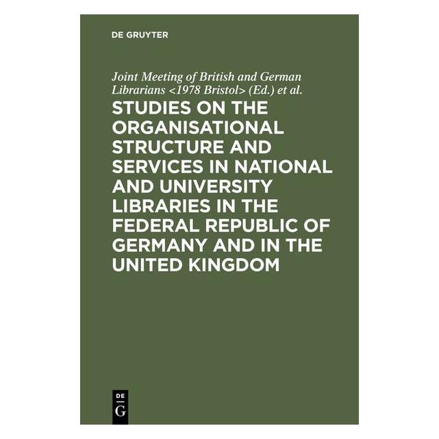 De Gruyter Studies on the organisational structure (Englisch, Hardcover) (67833393)