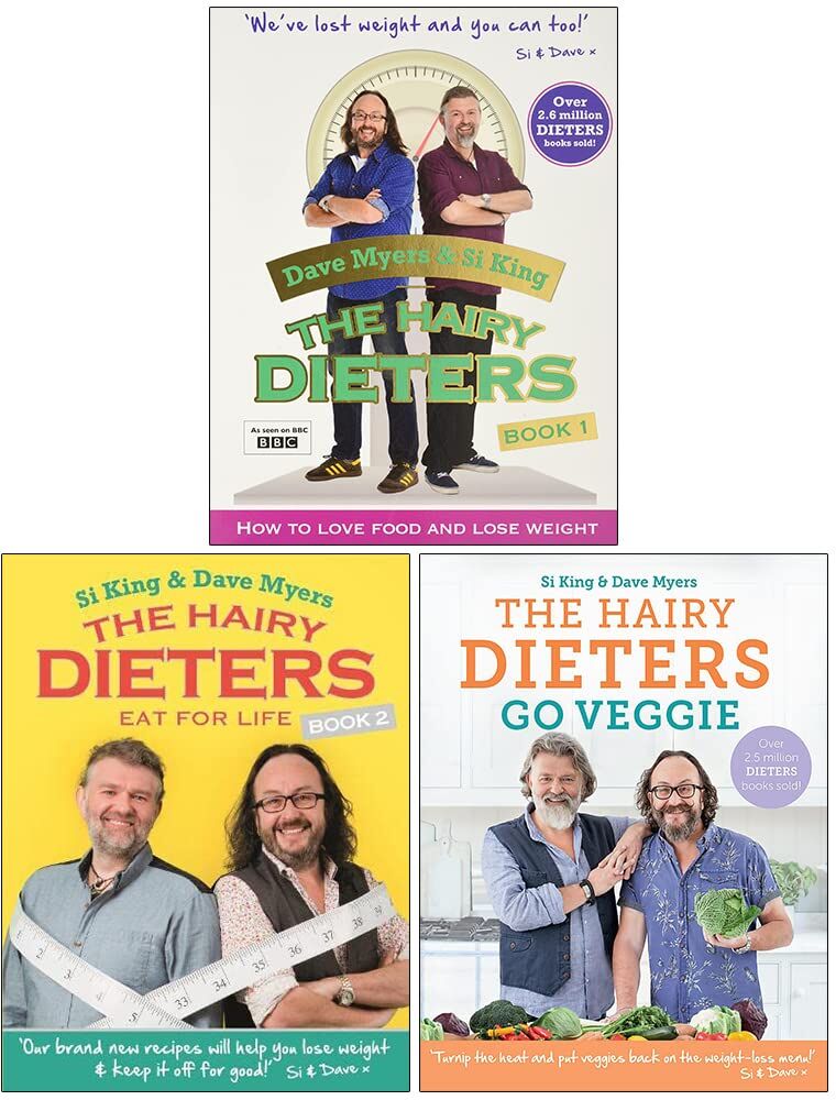 Weidenfeld & Nicolson The Hairy Dieters 3 Books Collection Set by Si King & Dave Myers (Hairy Bikers) - Paperback - Hundreds of Low-Calorie Diet Recipes for Healthy Weight