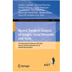 Recent Trends in Analysis of Images, Social Networks and Texts, Fachbücher