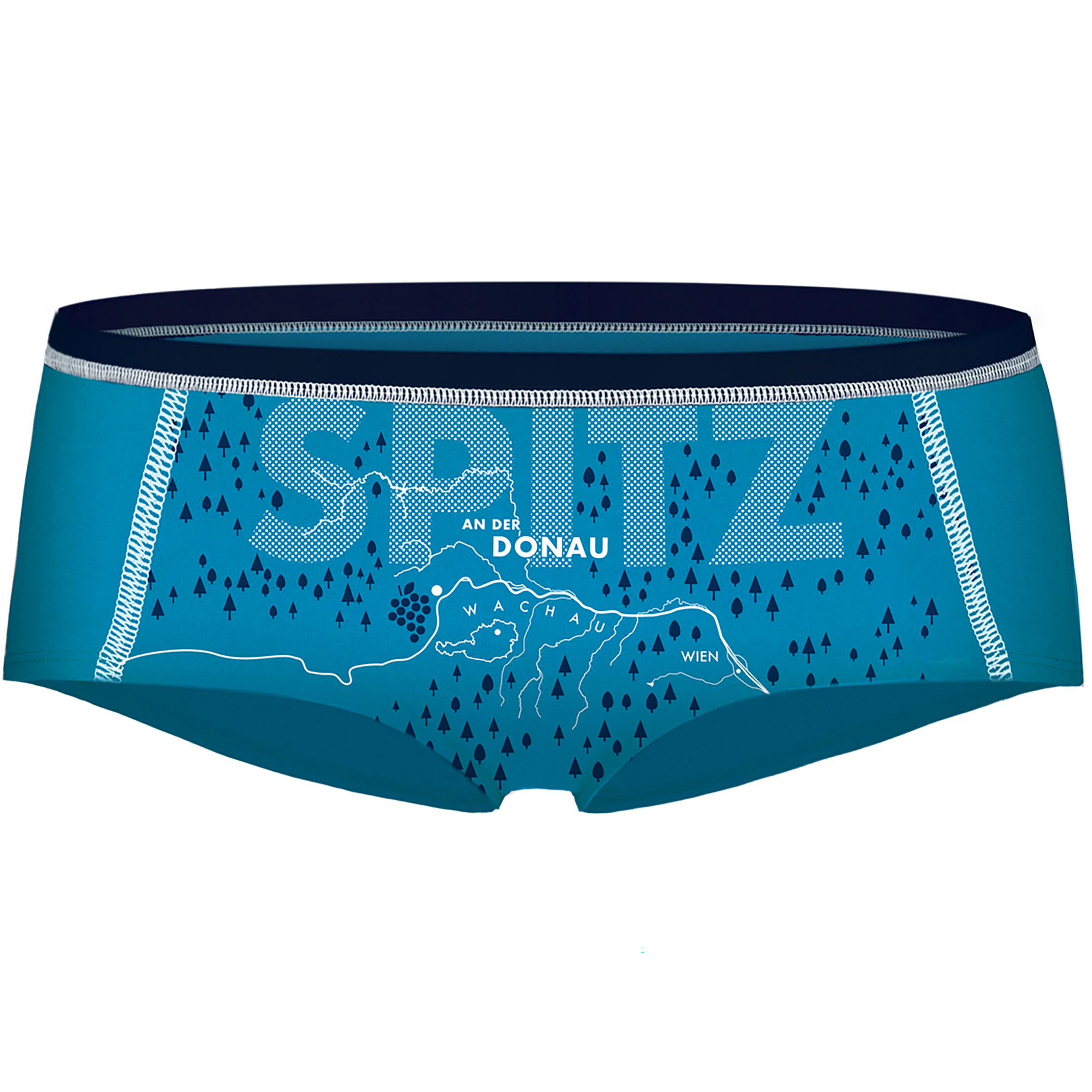 Ein schöner Fleck Erde Spitz An Der Donau Damen Kurze Unterhose tuerkis Größe XS Lifestyle Hautfreundlich