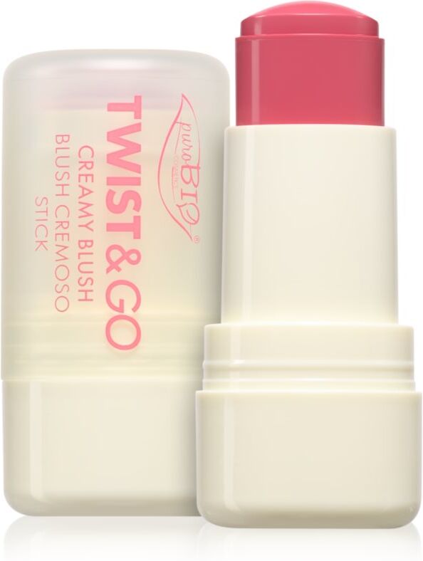 puroBIO Cosmetics Twist&Go cream blush in a stick shade 04 Strawberry 5 g