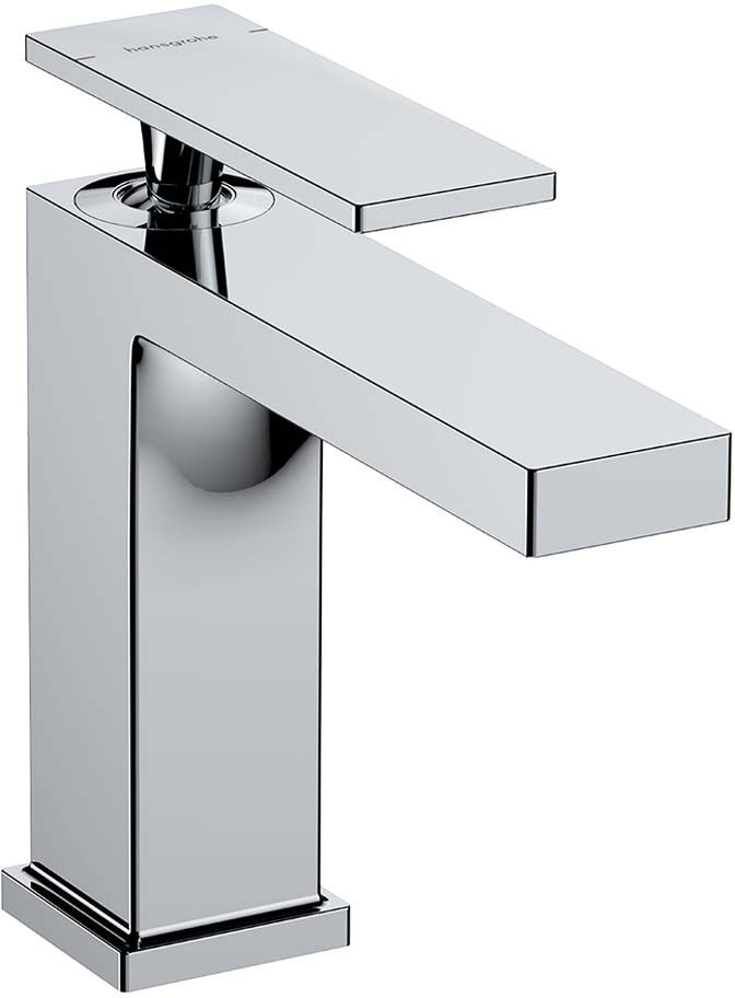 Hansgrohe Grifo monomando cuadrado para lavabo sin vaciador Tecturis E 110 . Cromo