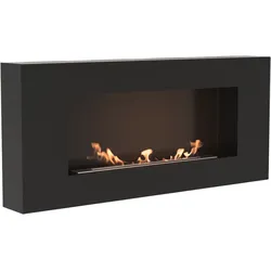 Bioethanol Ethanol Kamin Biokamin DELTA FLAT Schwarz Wandkamin Kamin Ofen