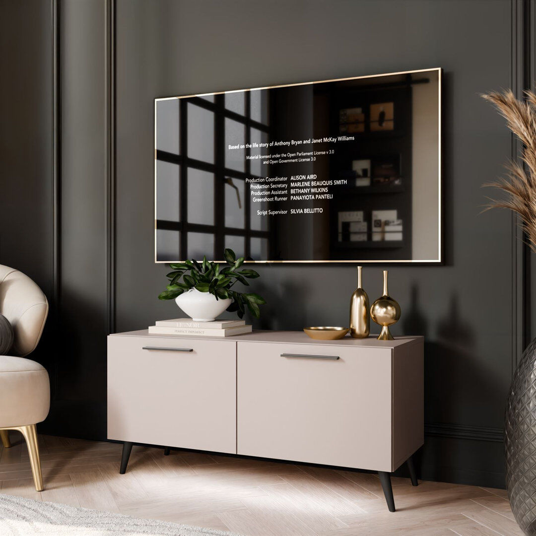 LukMebel TV Stand for TVs up to 42" Cashmere/Black 42"