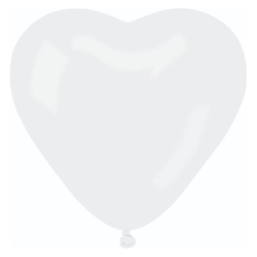 Gemar Pastellballons HERZ gross, weiss (50x) (35922582)