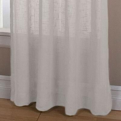 Ricardo Trading Llc Shannon Semi Sheer Grommet Curtain Panel, 52 x 84, Gray