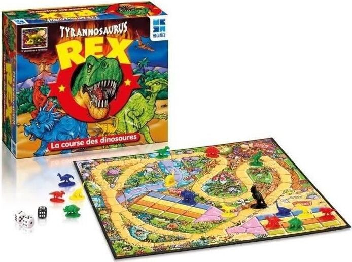 MEGABLEU Tyrannosaurus Rex Dinosaurussenrace Bordspel voor kinderen vanaf 6 jaar
