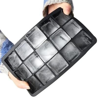 Inspired Living 15 Grid Silicone Ice Cube Tray For Big Slow Melt Cubes Large Square Ice Mold For Cocktails & Whiskey 15 Grid Silicone Ice Cube Tray For Big Slow Melt Cubes Large Square Ice Mold For Cocktails & Whiskey