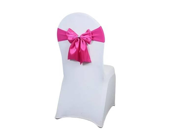 Stuhlschleifen für Hochzeiten 10/50/100PCS Satin Schärpen for Hochzeit Stühle Schleifen Krawatten Spandex passen alle Dekoration Hotel Geburtstag Party(11,100pcs)