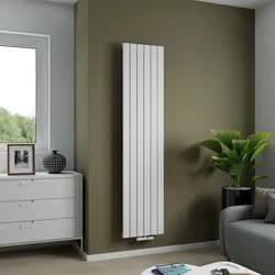 XIMAX Aluminiumheizkörper Levis mit Mittenanschluss, 1800 x 415 mm, Weiß, 822 Watt - Weiß - 1800x415x45,5 mm, 822 Watt