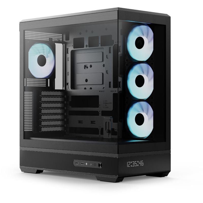AeroCool P500B Digi Midi Tower ohne Netzteil schwarz