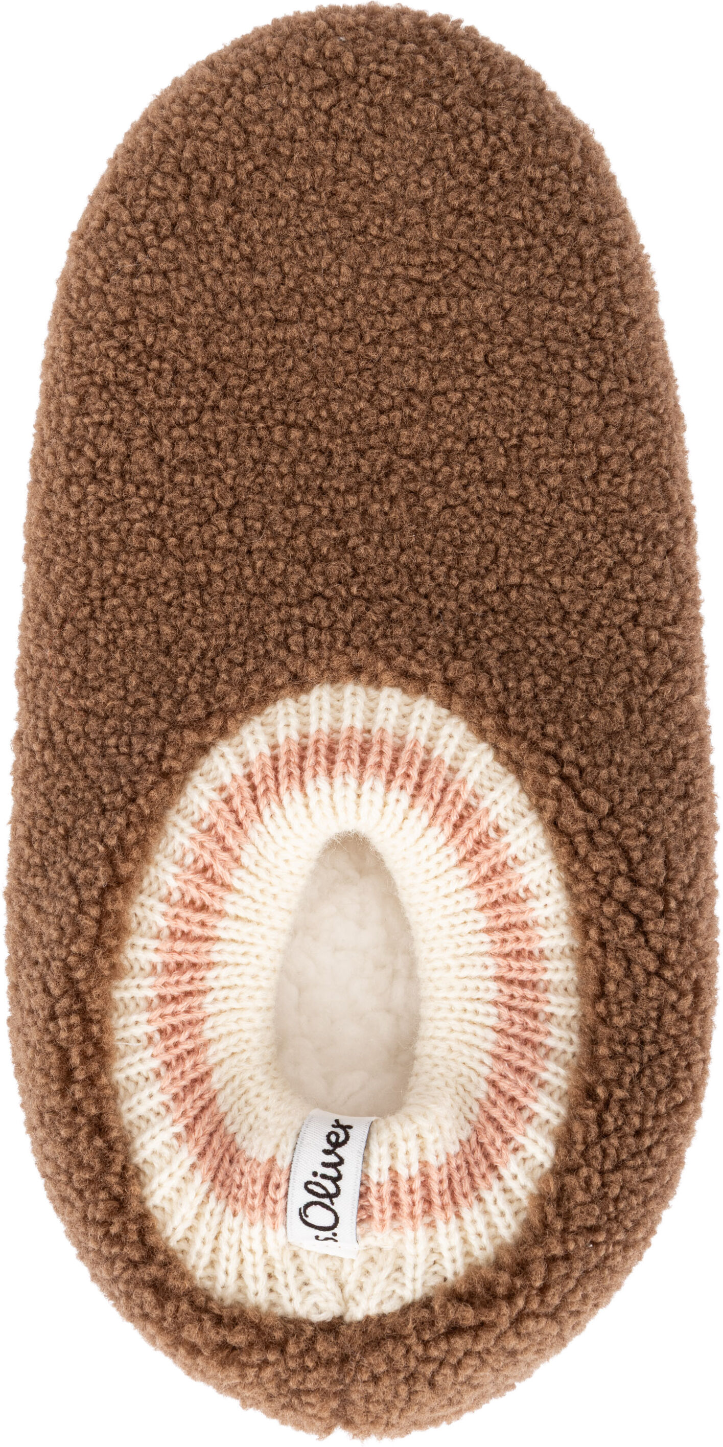 Socken S.OLIVER, Damen, Gr. 39-40, braun lentil, Obermaterial: 100% Polyester, Socken Socken, Hausschuh-Socken, mit Teddy-Charakter