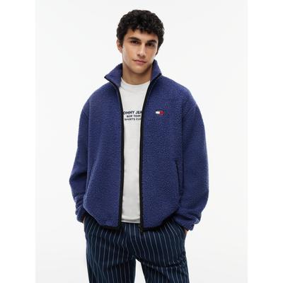 Tommy Jeans "TJM BADGE TEDDY" Stehkragen, Teddyfleece, relaxed fit
