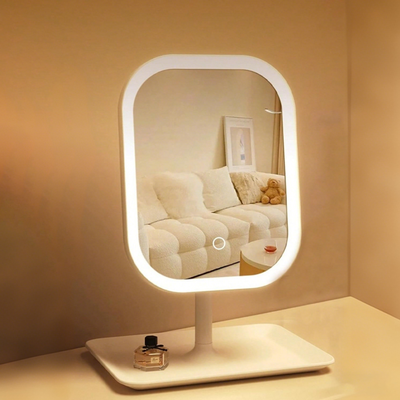 Fusion Finds Rechargeable Lighted Makeup Mirror With 3 Color LED Lights Portable Travel Vanity Mirror Rechargeable Lighted Makeup Mirror With 3 Color LED Lights Portable Travel Vanity Mirror