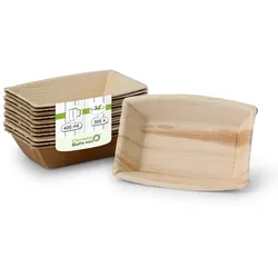 greenbox - Palmblatt Schalen "Palmware®" 400 ml, rechteckig, 300 St.