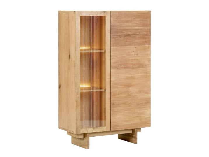 Highboard ALEA Eiche massiv 140 x 89 x 40 cm Eiche Natur