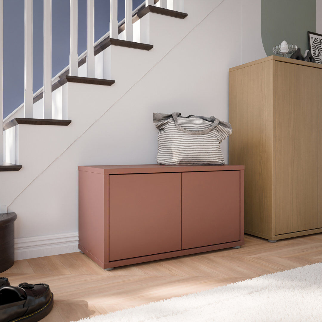 Ebern Designs Rudette Shoe Storage Orange