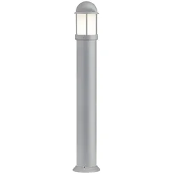 LCD, Gartenbeleuchtung, Standleuchte lang Hellgrau E27 IP44 100x16x13cm 1033 Made in Italy (E27, IP44)