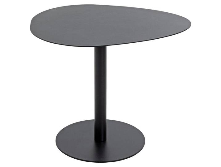 Beistelltisch, Schwarz, Metall, organisch, Rundrohr, Sockel, 51x42x41 cm, Wohnzimmer, Wohnzimmertische, Beistelltische, Beistelltische Metall