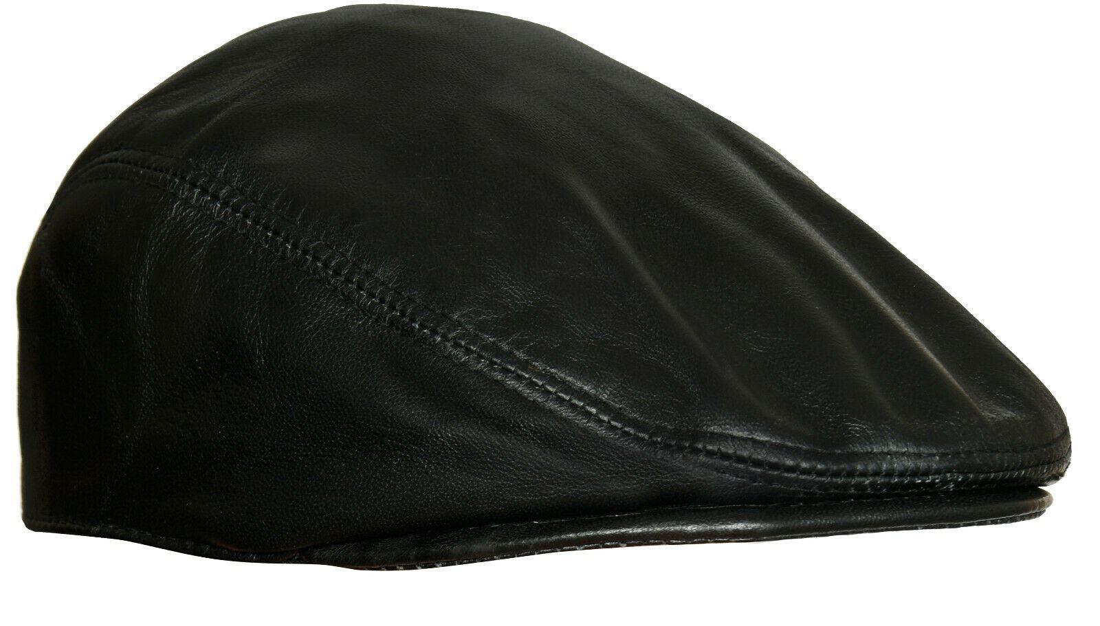 Peaky Blinders Newsboy-Flachhut aus Leder für Herren