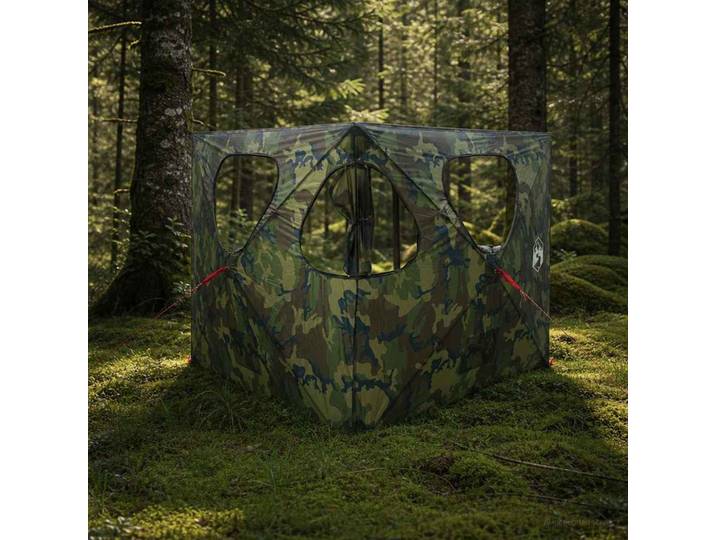 vidaXL Huntingzelt Tarnung 145 x 145 x 150 cm Polyester und Stahl