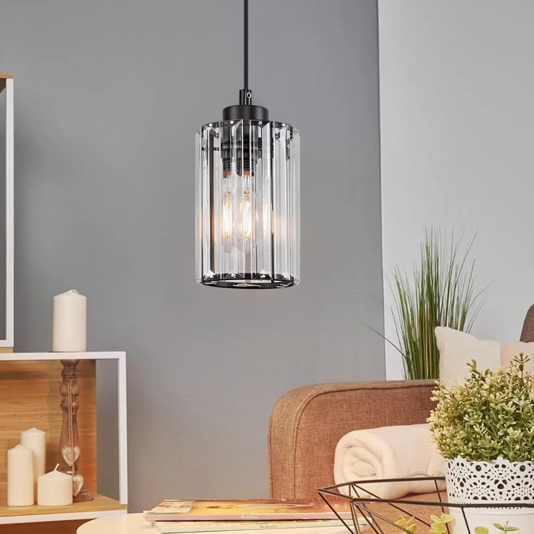 17 Stories 1 - Light Matte Black Cylinder Pendant Matte Black 140cm H X 10cm W X 10cm D