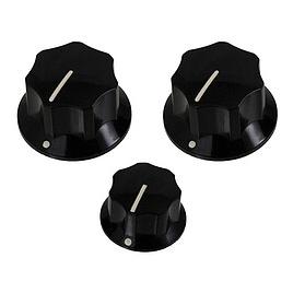 AllParts AP PK 0174-023 J-Bass Knopf Set schwarz (Knopf) (47163720)