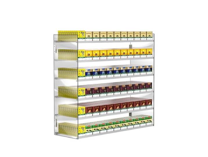 Suixtil Zigarettenregal Lagerung Display Rack, automatische Zigarettenetui Pusher Rack, Einzelhandel Wand/Theke Acryl Zigarettenständer(91.5x28.4x98cm)