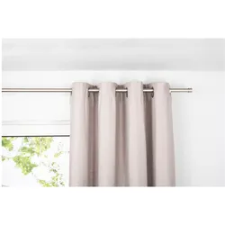 Ondeco Ösenschal Blickdicht Schals Gardinen Öse Ösengadine Vorhänge 1er Set Farbe: Cappuccino, Größe: 135x245 cm