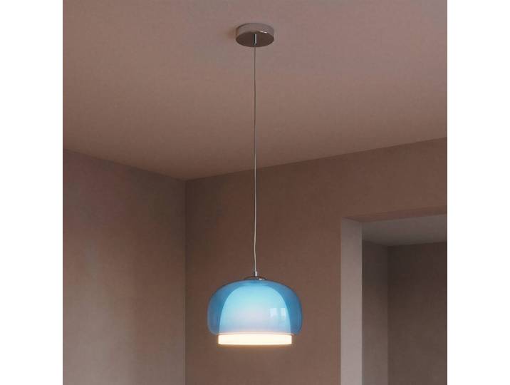 EGLO Hängelampe Belomontejo, dimmbar, blau, für Wohn- / Esszimmer, Glas, Junges Wohnen, Pendelleuchte