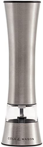 Cole & Mason Burford Classic Elektrische Molen, roestvrij staal, Hoogte: 18 cm