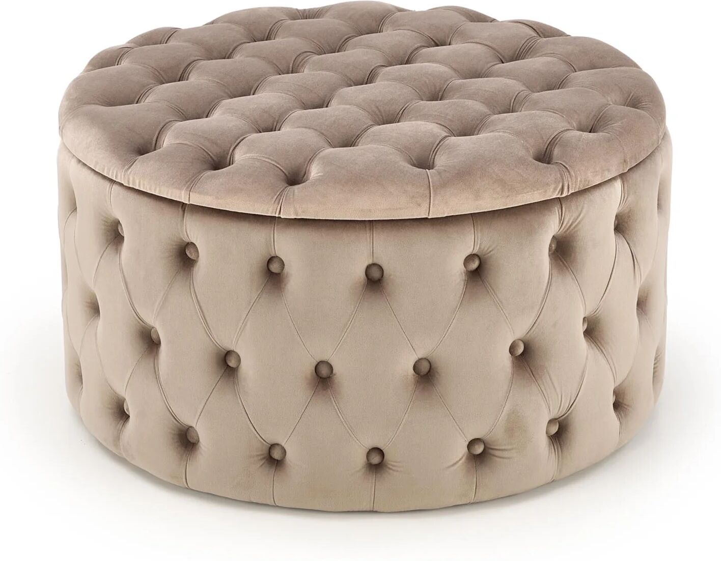 garneroarredamenti Pouf contenitore moderno beige Maximilien