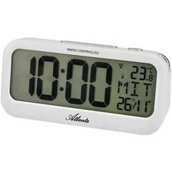 Atlanta 2850/0 Funkwecker Digital Weiß mit 2 Weckzeiten
